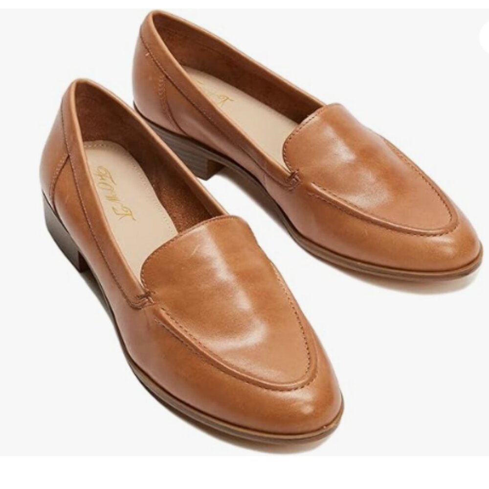 Leather Penny Loafers - Tan Women’s Flats